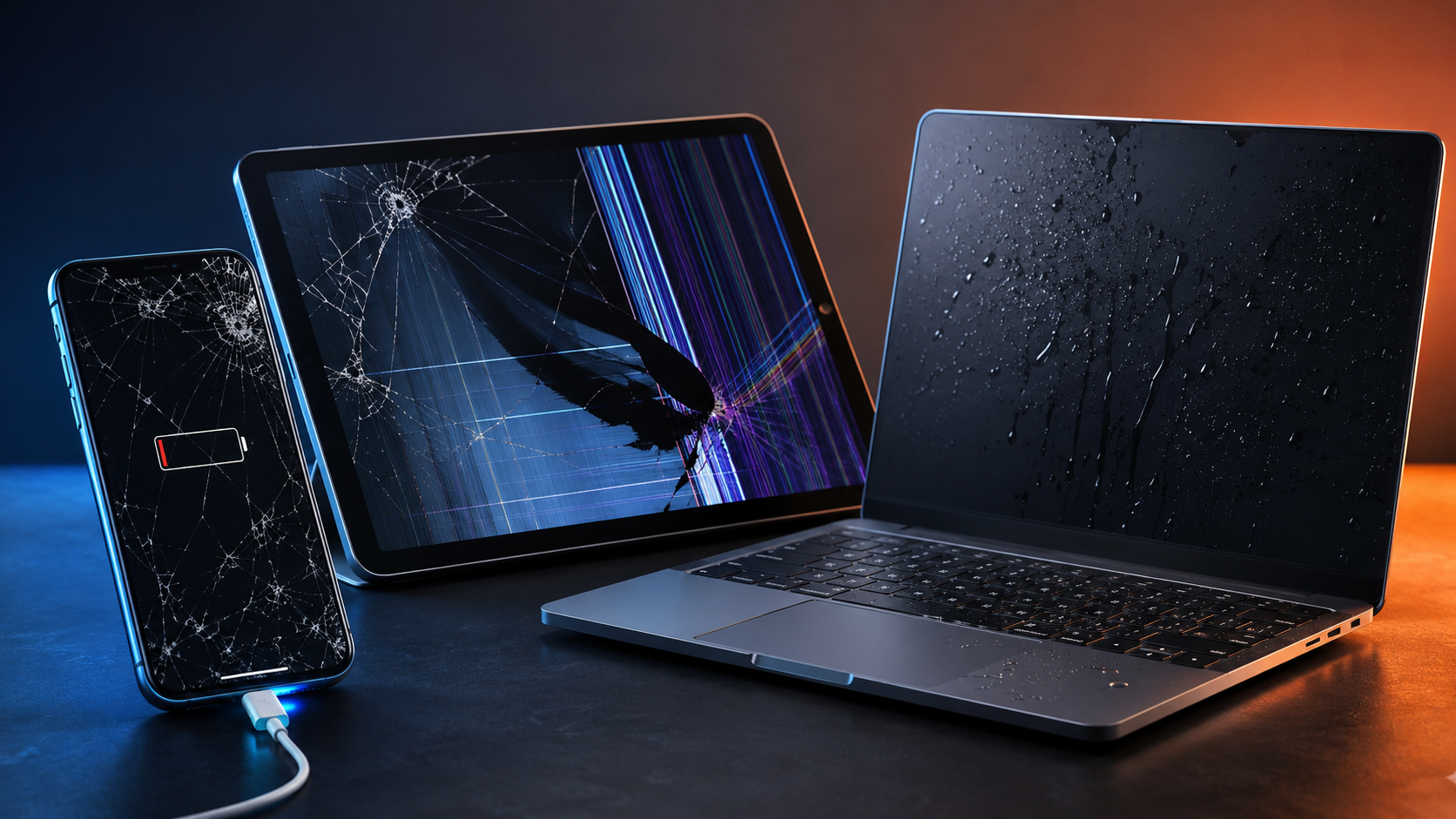 Damaged device parts availability visual