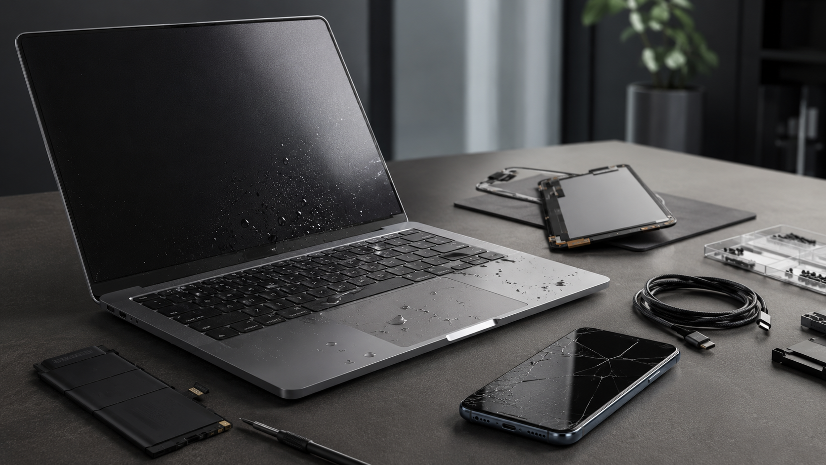 Damaged device parts availability visual