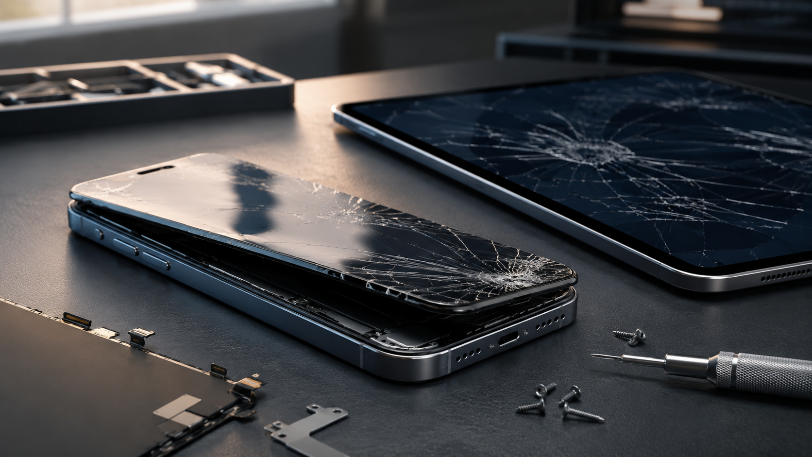 Damaged device parts availability visual